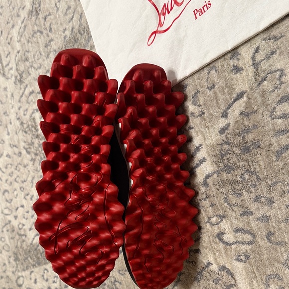 Christian Louboutin Black and Red Ankle Boots - Picture 4 of 6